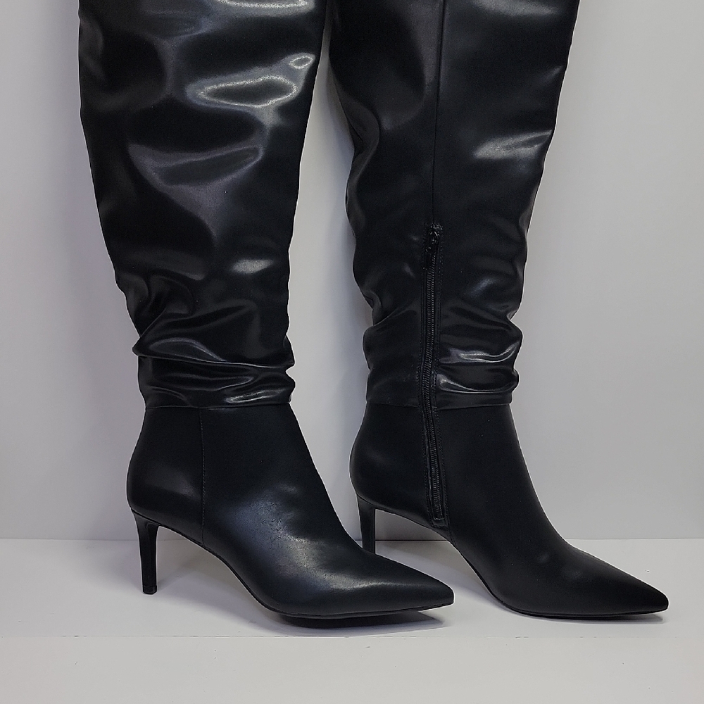 INC -NEW IN BOX- BLACK OVER THE KNEE HEELED BOOTS